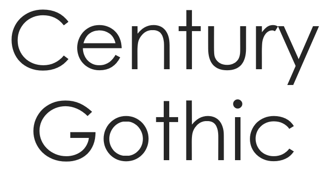 Шрифт century gothic